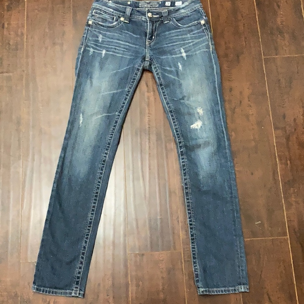 Blue Miss Me jeans (waist 28 and length 33)